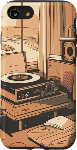 Vista 18 de Lofi Aesthetic Vinyl Music Minimal Calm Nostalgic Art Case for iPhone 16