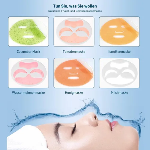 Vista 4 de Máquina para hacer mascarillas faciales, mascarilla natural de frutas y verduras con 32 piezas de colágeno, máquina automática de cuidado de la piel