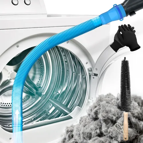 Vista 6 de Holikme - Kit limpiador de ventilación para secadora, accesorio para manguera de vacío, 1 unidad, azul 1P-azul