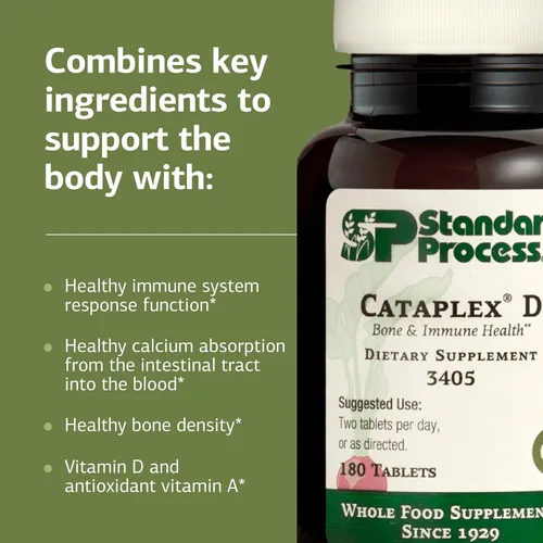 Vista 4 de Proceso estándar Cataplex D - Apoya el sistema inmunológico, la fuerza ósea y la salud ósea - Ayuda a la absorción de calcio - Contiene vitamina D