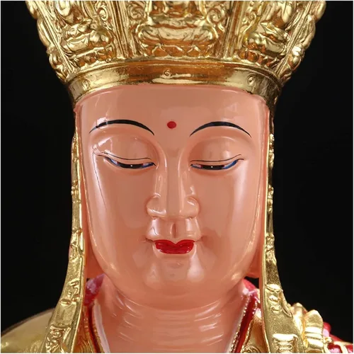 Vista 3 de Escultura de mesa, escultura de Buda, figura de resina, estatua de Buda TangSeng, decoración del hogar, los mejores regalos de estilo chino chino