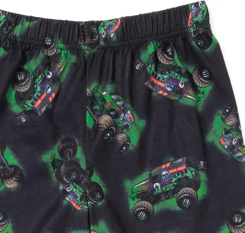 Vista 7 de Monster Jam Grave Digger Megalodon El Toro Loco - Camisa de pijama y pantalones cortos