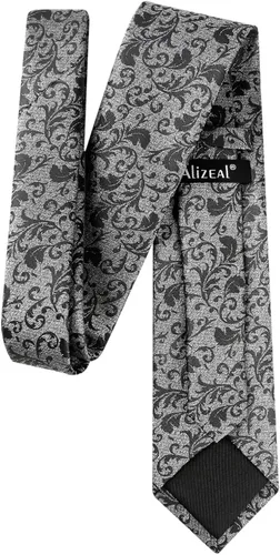 Vista 3 de Alizeal Mens 3.15inches Floral Printed Necktie with Handkerchief Set