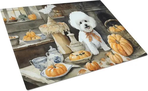Vista 24 de Caroline's Treasures DAC1720LCB Affenpinscher - Tabla de cortar de vidrio con calabazas para cocina de otoño, grande, decorativa, de vidrio