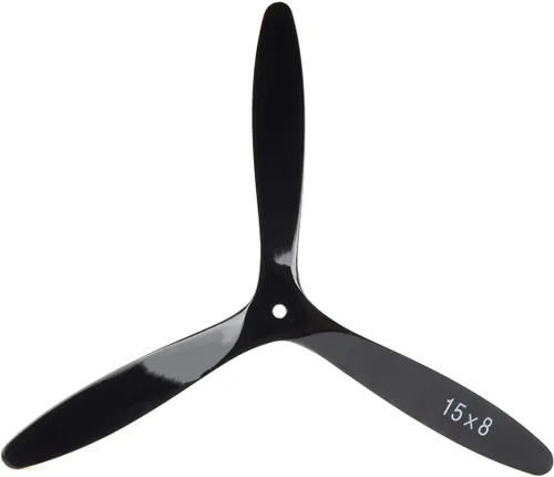 Vista 2 de Hélice RC de 3 cuchillas 15 × 8 Hélice de avión RC de madera de haya para avión de motor de gasolina