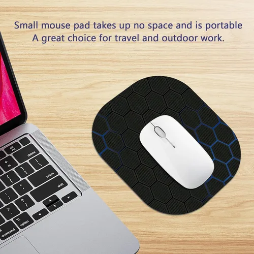 Vista 6 de Mini alfombrilla de mouse pequeña, alfombrilla de mouse de escritorio con base de goma antideslizante para laptop, oficina, accesorios