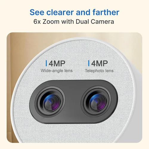 Vista 2 de Simsky Monitor de bebé de pantalla dividida de 7 pulgadas con 2 cámaras, cámaras duales de 4MP con zoom 6X y zoom panorámico, WiFi y sin WiFi