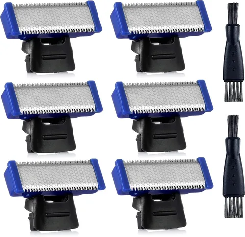 Vista 8 de 2 cabezales de repuesto para afeitadora compatibles con Micro Touches Solo Trimmer cuchillas de repuesto (2 piezas + 2 cepillos)