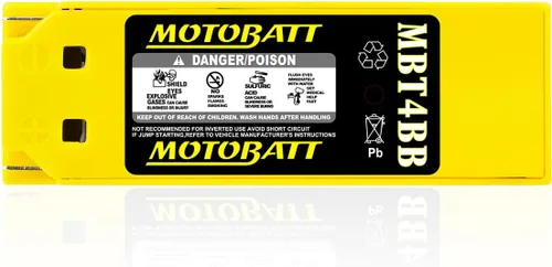 Vista 3 de MotoBatt MBT4BB (12V 2,5 Amp) batería AGM 40CCA activada de fábrica QuadFlex