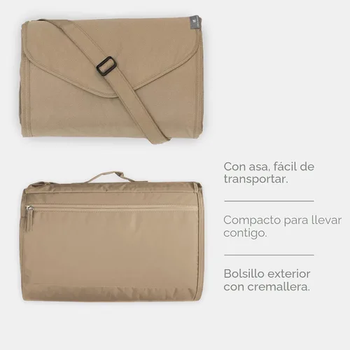 Vista 6 de Little Unicorn Manta familiar de picnic y playa para exteriores de 5 x 5 pies, tela duradera y resistente al agua, plegado compacto y fácil