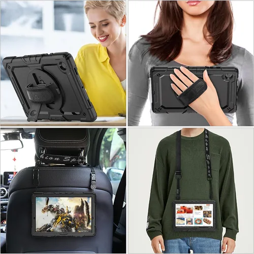 Vista 3 de SEYMAC stock Funda para Samsung Galaxy Tab A8 de 10.5 pulgadas, funda de protección contra caídas de cuerpo completo con protector de pantalla
