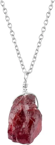 Vista 7 de Collar con colgante de piedras preciosas, piedra de energía áspera, cristales curativos de chakras, plata esterlina 925, chapado en rodio, piedra
