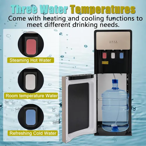 Vista 3 de Dispensador de enfriador de agua para botella de 5 galones (Champaign Gold)
