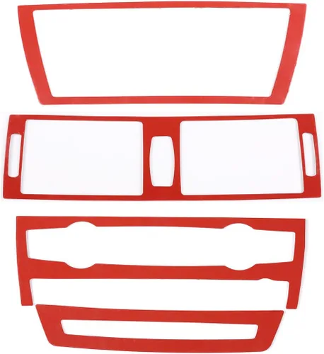 Vista 7 de Ajuste para BMW X5 X6 E70 E71 2008-2013 Función de ajuste de consola central Adhesivo decorativo de panel + Navegación y salida de aire, adhesivo