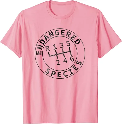 Vista 38 de Endangered Species Stick Shift Manual Transmission Drivers T-Shirt Baby Blue
