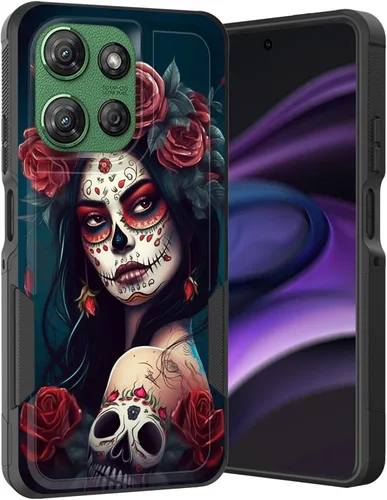 Vista 128 de para Moto G Play 4G 2024, funda de dos capas híbrida resistente y a prueba de golpes, PC duro + silicona suave protectora para Motorola Moto G Play