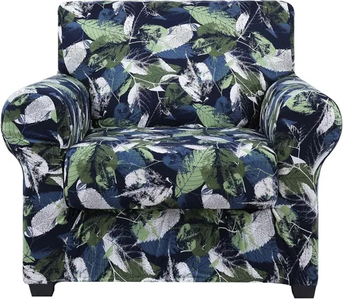 Vista 59 de hyha Funda para sofá, fundas para sofá biplaza, diseño floral, elásticas, estampadas, 3 piezas, fundas para sofá de 2 cojines separados, protector