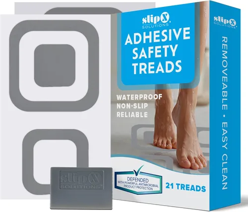 Vista 10 de Calcomanía adeshiva antideslizamiento para seguridad en el baño, 21 unidades Reliable Grip For Tubs, Showers, Stairs & More, Easy Install, Strong