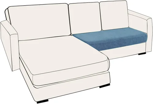 Vista 78 de UNBBRRL Fundas de cojín de asiento para sofá, elásticas, funda de cojín individual para sofá, fundas de cojín para sofá, fundas de héroe protegen