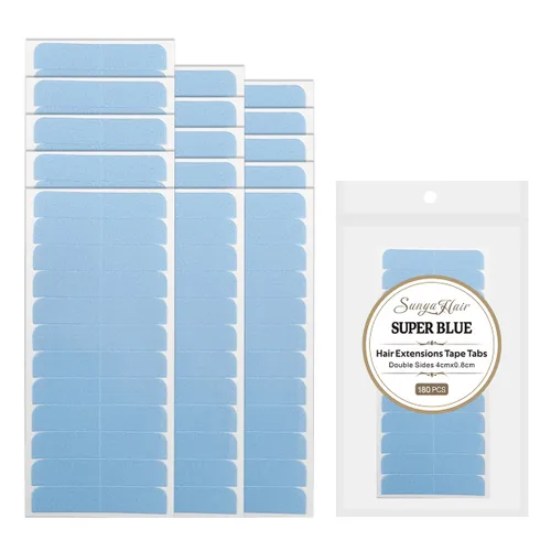 Vista 9 de Sunya Cintas adhesivas de extensión para repuesto 1.6 in x0.3 in 120pc Azul (120 piezas)