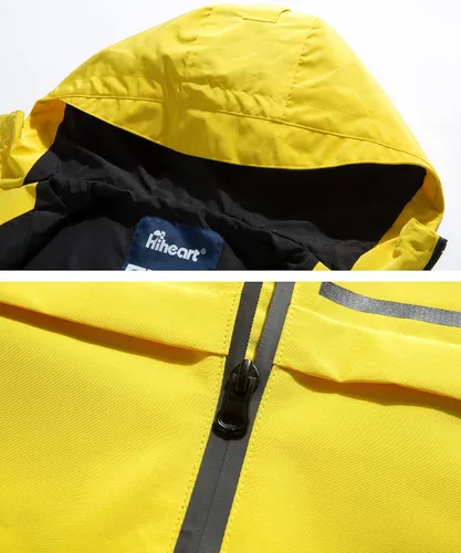 Vista 6 de Hiheart Chaqueta impermeable con capucha para niños, cortavientos ligera para exteriores