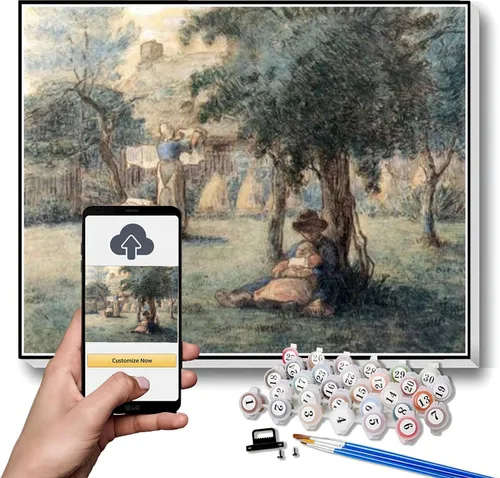 Vista 16 de Kits de pintura por números para adultos y niños La tentación de San Antonio Pintura por Jean-Francois Millet DIY Pintura al óleo por números Kits
