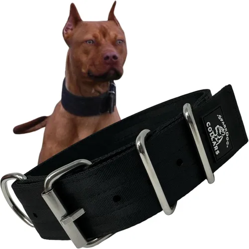 Vista 15 de SparkDog - Collar de perro resistente de 1.5 pulgadas, correa ajustable de grado de cinturón de seguridad con herrajes de acero inoxidable