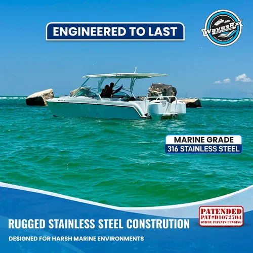 Vista 6 de WAVESRX TriAnchor - Stainless Steel Folding PWC & Boat Anchor Kit Sets Instantly for Effortless Boat & Jet Ski Anchoring Compact Patent-Pending