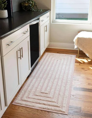 Vista 32 de Unique Loom Casa Collection Toluca - Alfombra rectangular de 2 pies 3 x 3 pies, color beige y marfil