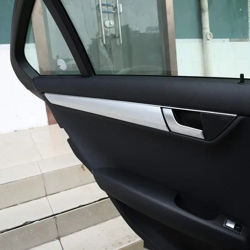Vista 3 de ABS Car Interior Decoración Panel Cubierta Trim para Mercedes Benz Clase C W204 2008-2014 Auto Accessorie (Plata)