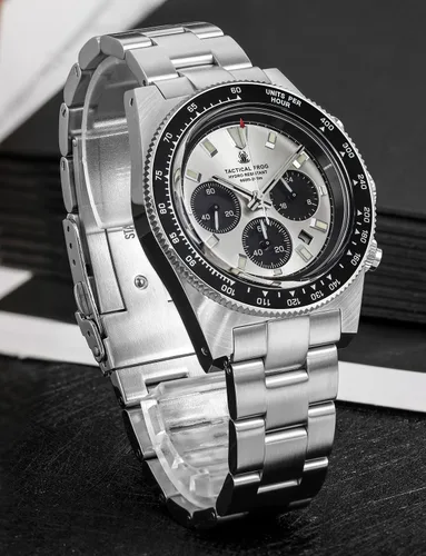 Vista 5 de VS75B Solar Chronograph 62MAS Sapphire C3 Luminous 41mm Dial 200M Waterproof Quartz Movement Wristwatch for Men