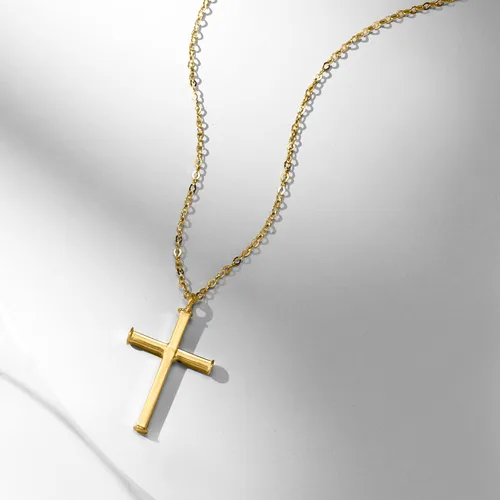 Vista 6 de Ross-Simons Italian 14kt Yellow Gold Cross Necklace