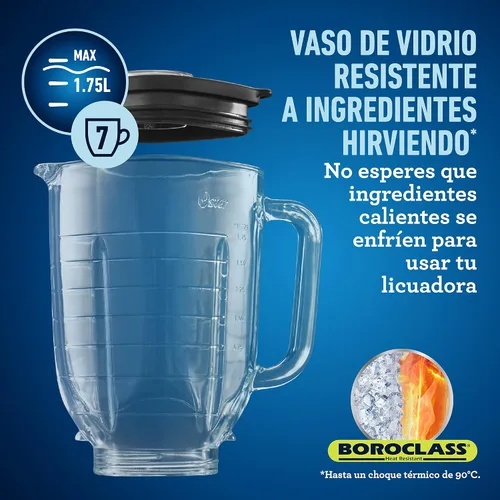 Vista 4 de Oster Licuadora de botón de perilla con tarro de vidrio BLSTPBRG