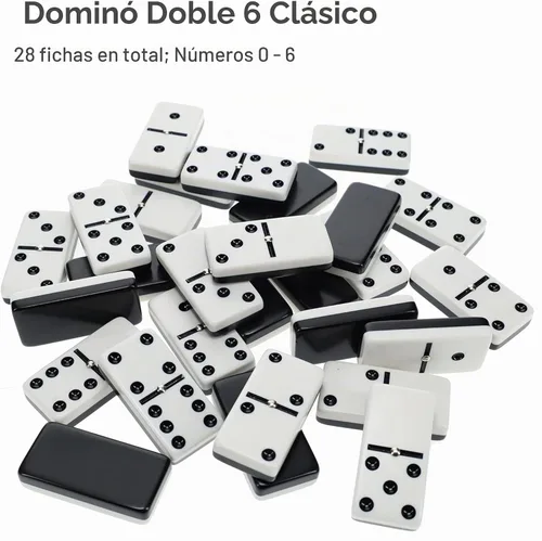 Vista 9 de WE Games Dominó doble de 6 tonos en blanco y negro con spinners, tamaño ideal, estuche de estilo vintage, juegos de mesa familiares y adultos