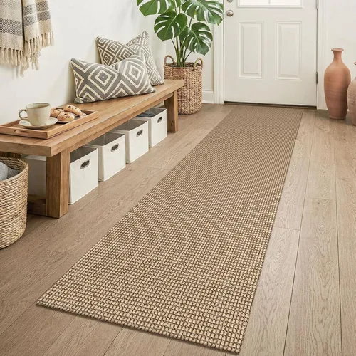 Vista 163 de KOZYFLY - Tapete para puerta de interior, lavable, pequeña, antideslizante, con respaldo de goma, felpudo de algodón para el hogar, color negro