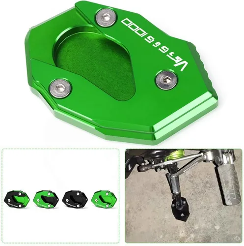 Vista 3 de Almohadilla de extensión de pie lateral para Kawasaki para VERSYS 1000 SE para Versys 1000SE 2019 2021 2023 (color verde negro)