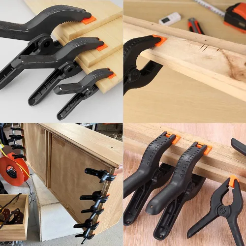 Vista 7 de Abrazaderas de resorte, paquete de 6, abrazaderas de resorte de plástico profesional de 6 pulgadas de alta resistencia para manualidades, clips