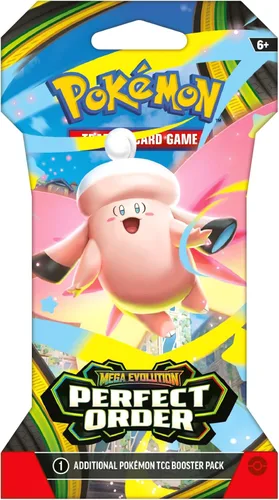 Vista 5 de Pokemon TCG: Mega Evolutions - Paquete de refuerzo con mangas Perfect Order - 10 cartas