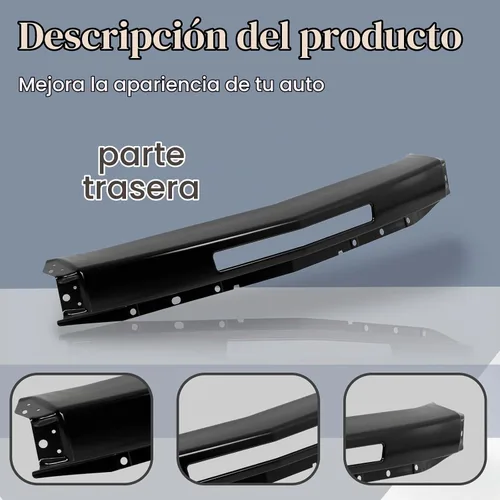 Vista 4 de CarPartsDepot Barra frontal para parachoques delantero para Chevy Silverado Negro