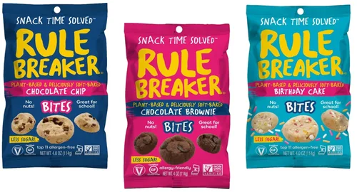 Vista 20 de Rule Breaker - Galletas veganas, sin gluten, sin nueces, hipoalergénicas, Kosher, envueltas individualmente, 1.9 oz, aperitivos