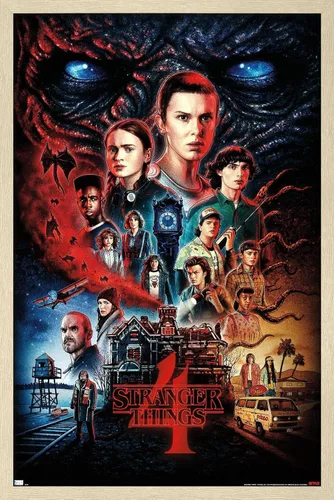 Vista 12 de Trends International Netflix Stranger Things: Season 4 - Póster de pared de una hoja, 14.725 x 22.375 pulgadas, versión enmarcada de madera