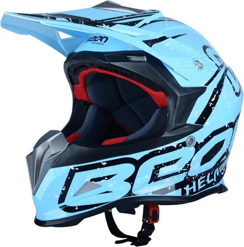 Vista 9 de BEON Adult Dirt Bike Helmets Motocross ATV Dirtbike BMX MX Offroad Full Face Motorcycle Helmet, DOT Certified Model B602