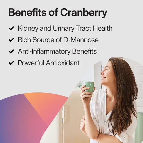 Vista 5 de PureFormulas Cranberry 500 mg – Apoya la salud de los riñones y del tracto urinario – Suplemento antioxidante para la protección inmune y la salud