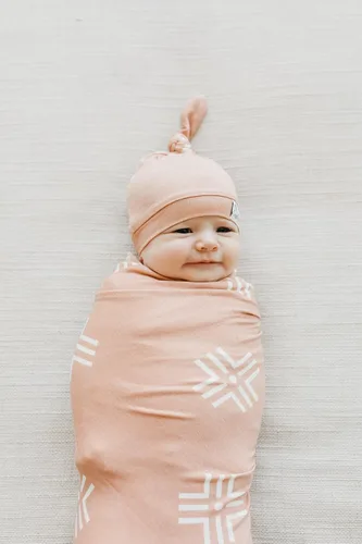 Vista 3 de Copper Pearl Baby Beanie Hat Top Knot