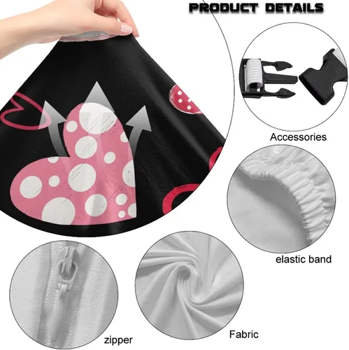 Vista 8 de Heart Gaming Chair Cover for Desk Chair Stretchy Armrest Covers Washable Ergonomic Office Seat Cover Dustproof Gaming Chairs Easy to Fit Home Office
