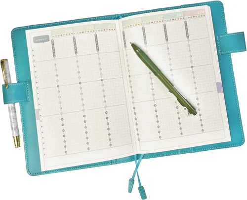 Vista 5 de Fromthenon Funda de tela A5 de alta calidad para planificador de cuaderno recargable [solo funda A5] (gris)