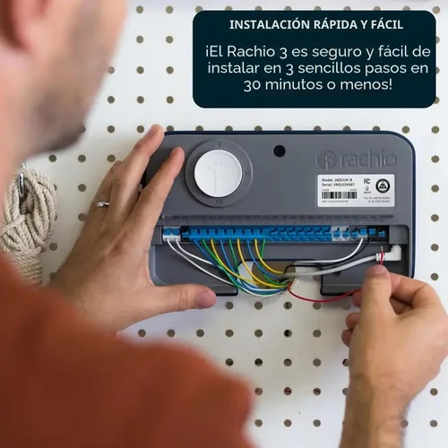 Vista 3 de Rachio 3 Smart Sprinkler Controller, 8 Zone 3rd Generation, Alexa y Apple Homekit compatible con la inteligencia del clima hiperlocal y la lluvia
