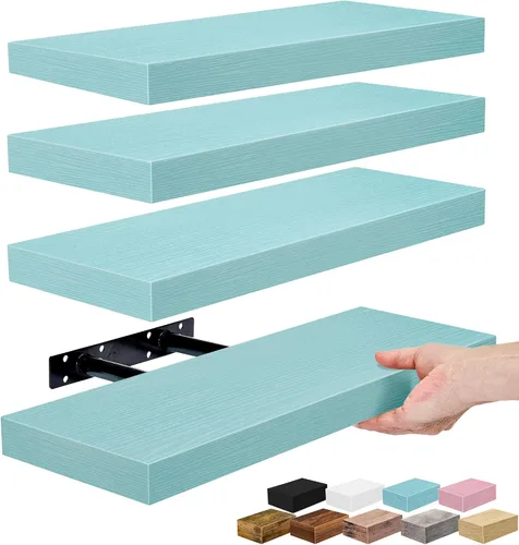 Vista 20 de Sorbus Estantes flotantes para pared, estante flotante de 16 pulgadas para cocina, dormitorio, sala de estar, baño, hogar y decoración de pared