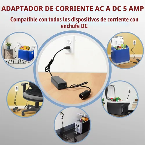 Vista 7 de Wagan EL9903 Adaptador de corriente de CA a CC 5A 60W Convertidor de potencia 110V CA a 12V CC Adaptador de enchufe de encendedor de cigarrillos