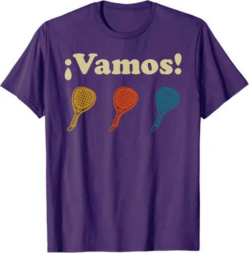 Vista 21 de Camiseta Vamos Padel Player Sport en Español Retro Hombre